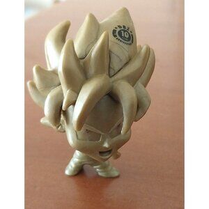 Dragon Ball Z Gold 10th Anniversary Edition Big Head Mini Figure Rare